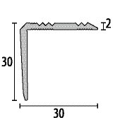 Küberit Übergangsprofil Typ 578, 100 cm, Alu silber (F4) - Design